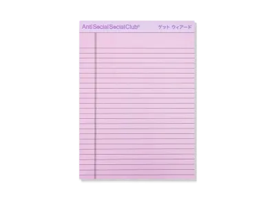 ANTI SOCIAL SOCIAL CLUB FA22 Notepad "Pink"