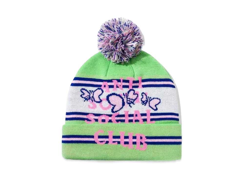 ANTI SOCIAL SOCIAL CLUB FA22 Shell Shock Pom Pom Green Beanie "Green"