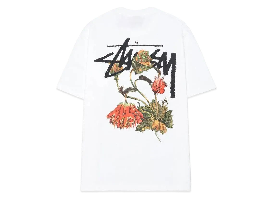 Stussy WITHERED FLOWER TEE "White"