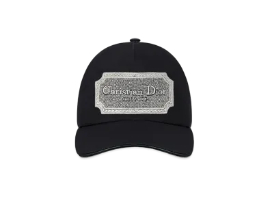 Dior Christian Dior Couture Baseball Cap Cotton Canvas "Black"