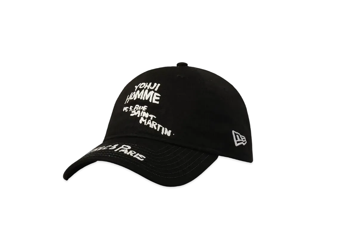NEW ERA x Yohji Yamamoto Pour Homme FW22 9THIRTY Hand Paint Logo "Black"