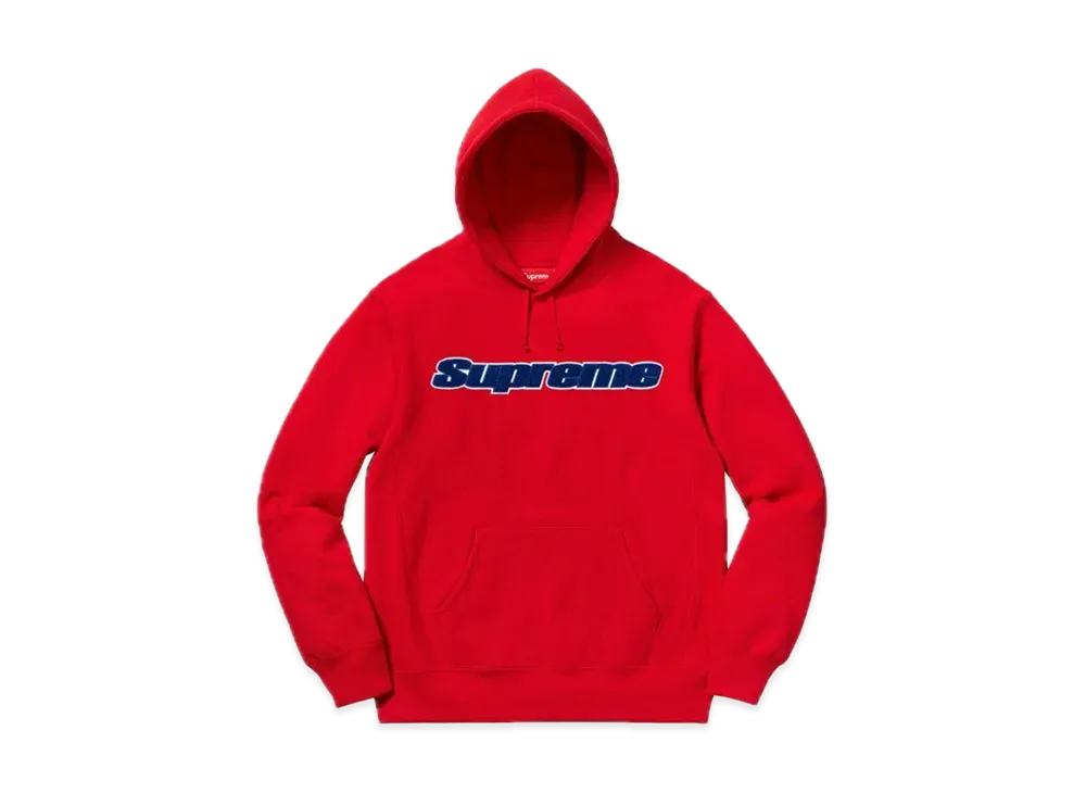 Supreme Chenille Hooded Sweatshirt "Red"