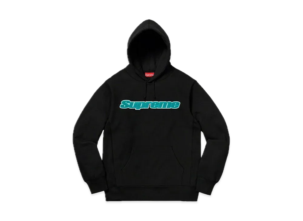 Supreme Chenille Hooded Sweatshirt "Black"