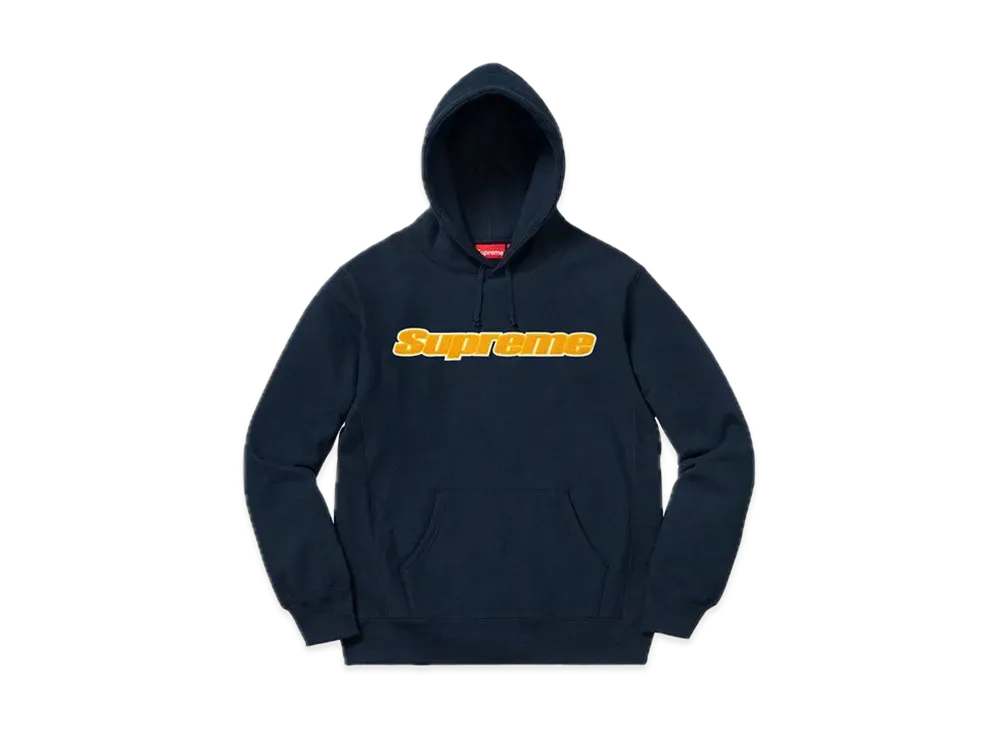 Supreme Chenille Hooded Sweatshirt "Navy"