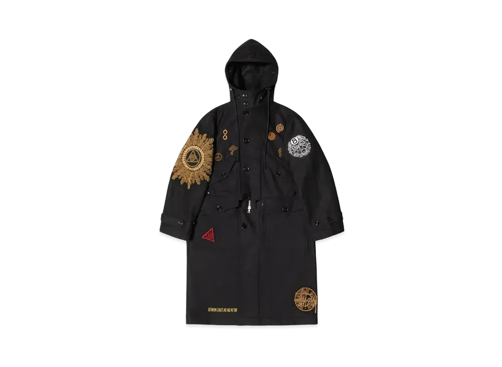 Stussy x Dries Van Noten Wool-Blend Military Parka "Black"