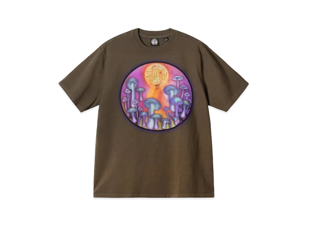 Stussy x Dries Van Noten Airbrush Shrooms Tee "Khaki"