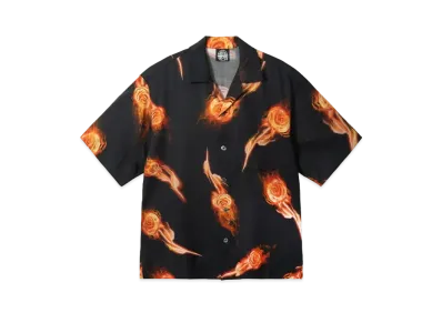 Stussy x Dries Van Noten Flame Rose Shirt "Black"