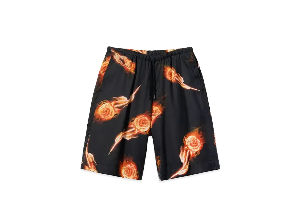 Stussy x Dries Van Noten Flame Rose Short "Black"