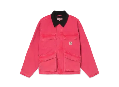 Stussy Washed Canvas Shop Jacket "Hot Pink"