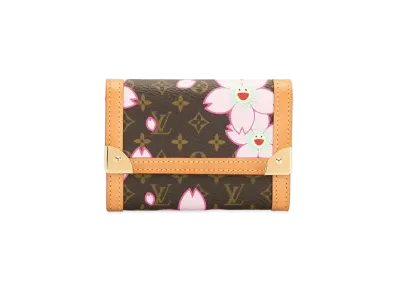 Louis Vuitton x Takashi Murakami Portemonnaie Pla Monogram Cherry Blossom