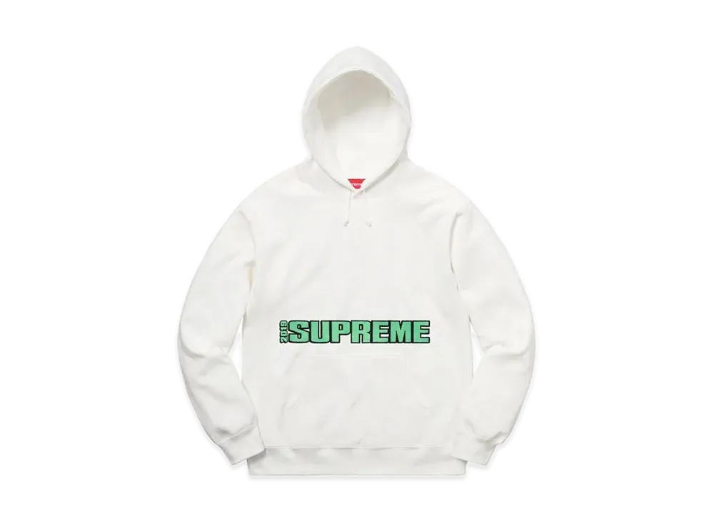 Supreme Blockbuster Hooded Sweatshirt "White"