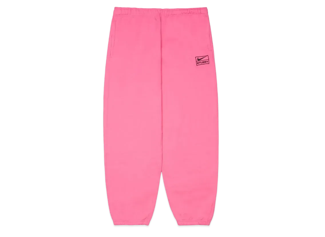Stussy × Nike NRG Washed Fleece Pant (US Size) "Pink" DO5296-670