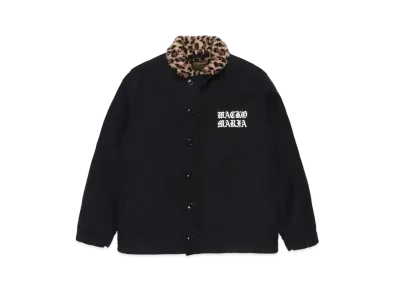 WACKO MARIA Leopard Boa Deck Jacket "Black"