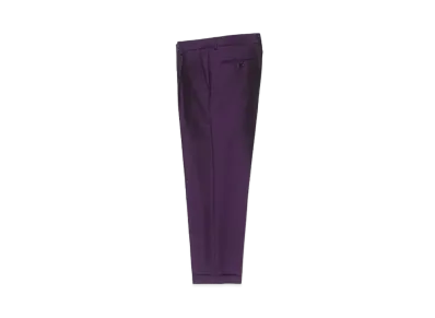 WACKO MARIA DORMEUIL / Pleated Trousers (Type-1) , Straight Trousers "Purple"