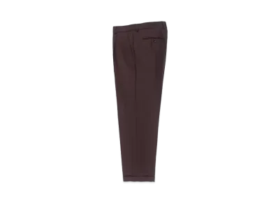 WACKO MARIA DORMEUIL / Pleated Trousers (Type-2) , Straight Trousers "Dark Brown"