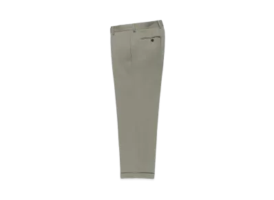 WACKO MARIA DORMEUIL / Pleated Trousers (Type-2) , Straight Trousers "Smokey Green"