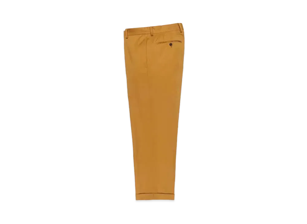 WACKO MARIA DORMEUIL / Pleated Trousers (Type-2) , Straight Trousers "Yellow"