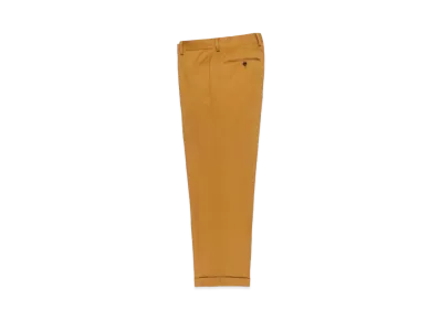 WACKO MARIA DORMEUIL / Pleated Trousers (Type-2) , Straight Trousers "Yellow"