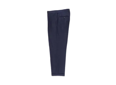 WACKO MARIA DORMEUIL / Glitter Striped Pleated Trousers (type-2) "Navy"