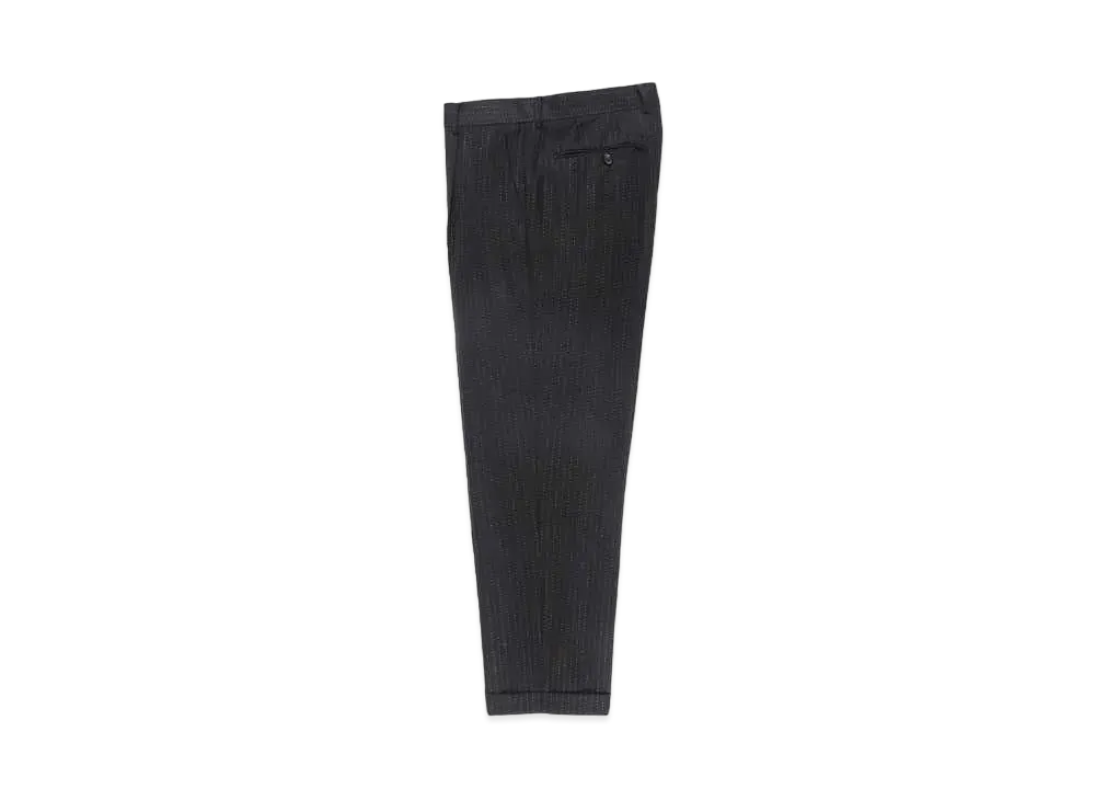 WACKO MARIA DORMEUIL / Glitter Striped Pleated Trousers (type-2) "Black"