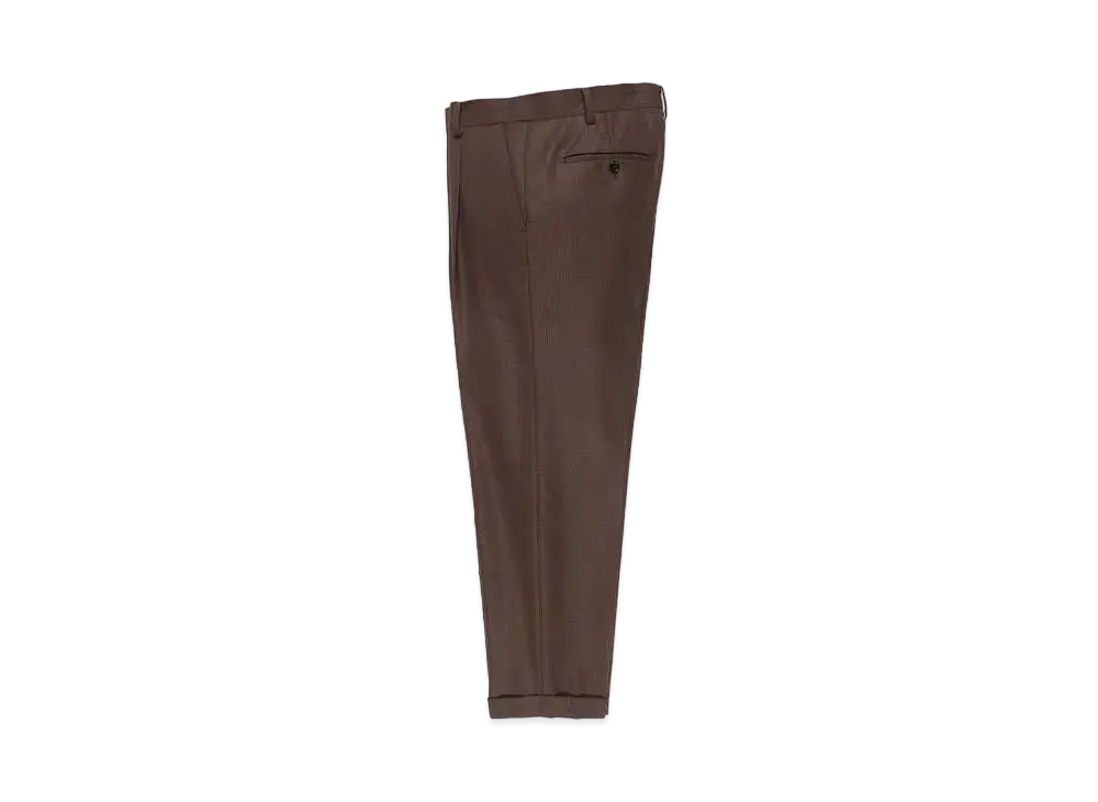 WACKO MARIA DORMEUIL / Glitter Pleated Trousers (type-1) "Brown"
