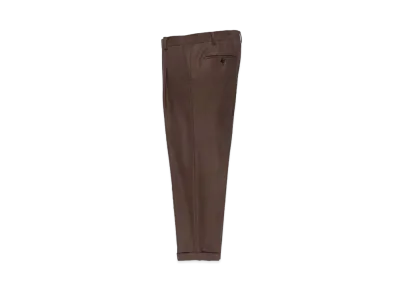 WACKO MARIA DORMEUIL / Glitter Pleated Trousers (type-1) "Brown"