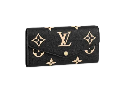 Louis Vuitton Sarah Wallet Bi-color Monogram Empreinte "Noir/Beige"