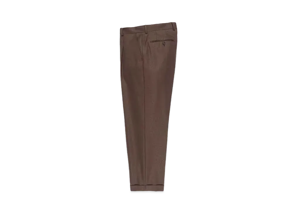 WACKO MARIA DORMEUIL / Glitter Pleated Trousers (type-2) "Brown"