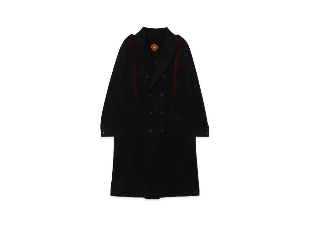 Yohji Yamamoto Ground Y x CHAINSAW MAN Sword Devil Flannel Military Coat "Black"
