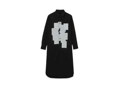 Yohji Yamamoto Ground Y x CHAINSAW MAN "Don't Ever Open This Door" Cotton Broad Long Blouse "Black"
