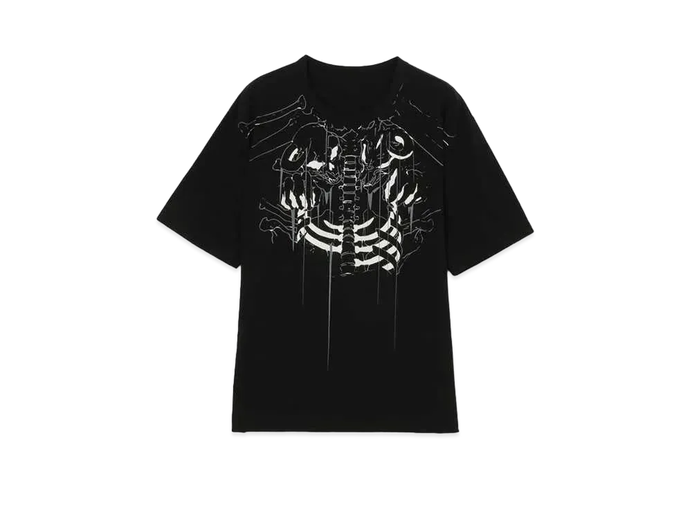 Yohji Yamamoto Ground Y x CHAINSAW MAN Curse Devil Cotton T-shirt "Black"