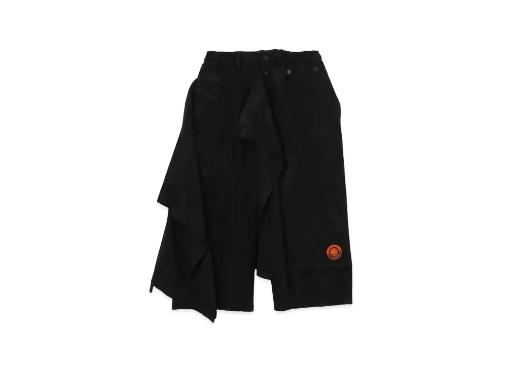 Yohji Yamamoto Ground Y x CHAINSAW MAN Chainsaw Teeth Fulling Skirt Pants "Black"