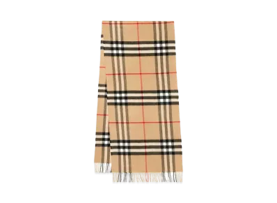 Burberry Exaggerated Check Cashmere Scarf "Archive Beige"