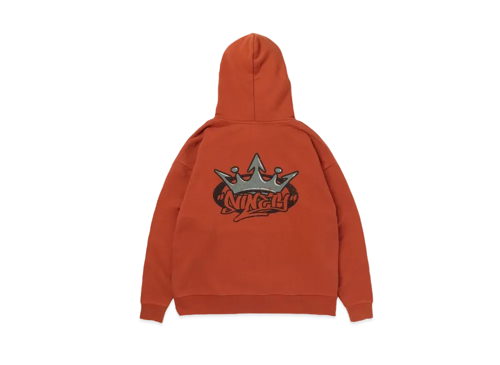 9090 King Logo Hoodie "Dark Orange"