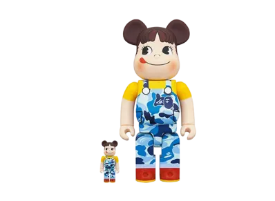Bearbrick BAPE Peko-chan Blue 100% & 400%