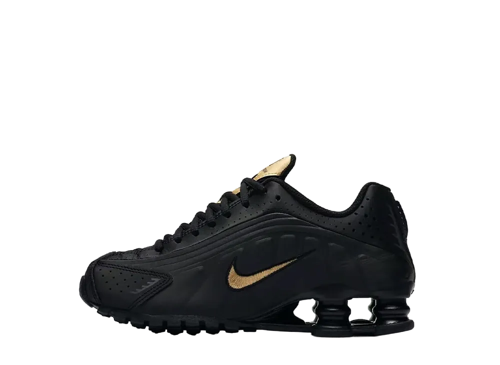 ナイキ GS ショックス R4 "ブラック/メタリック ゴールド"