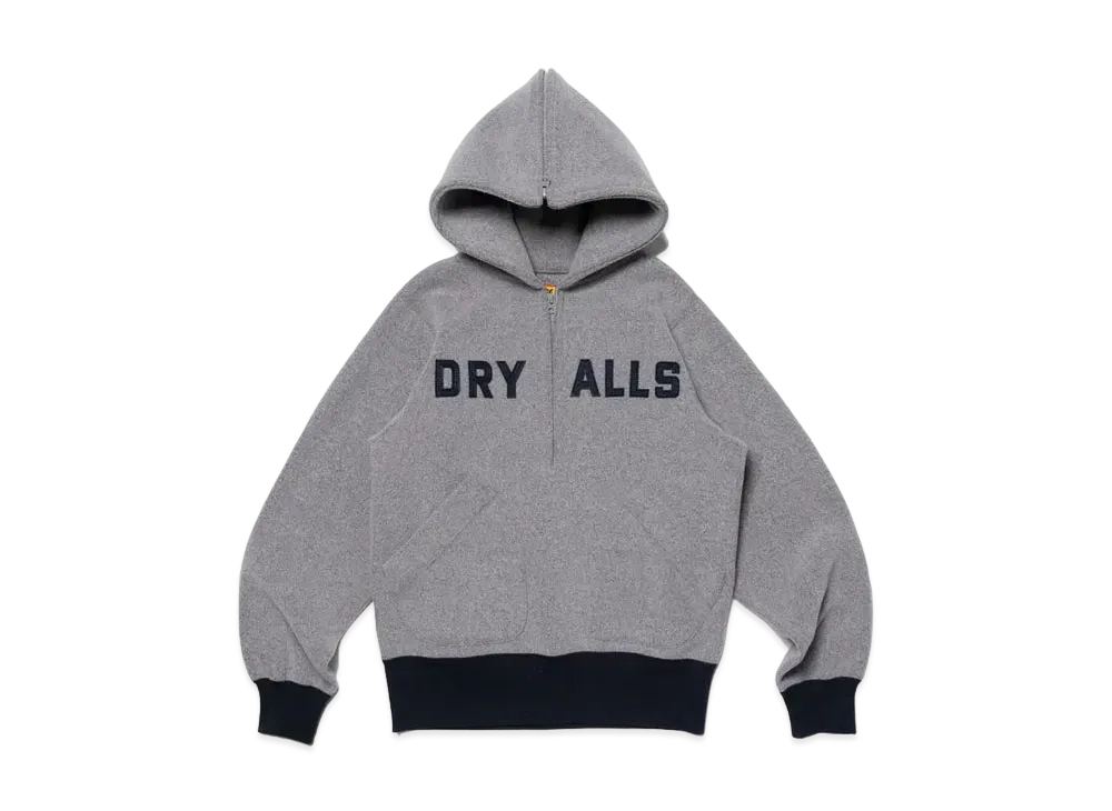 ヒューマン メイド フリース ハーフジップ フーディー "グレー"