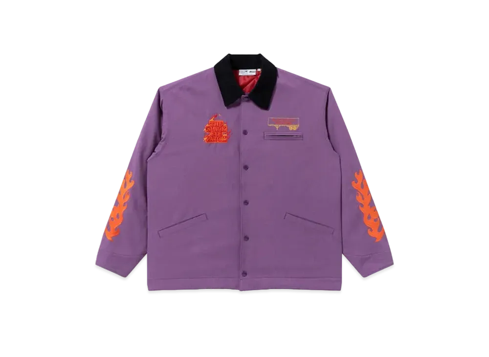 Black Eye Patch Burning OG Label Duck Jacket "Purple"