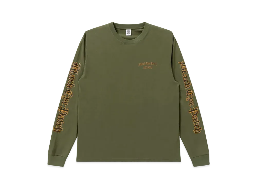 Black Eye Patch Blackletter L/S Tee "Olive"