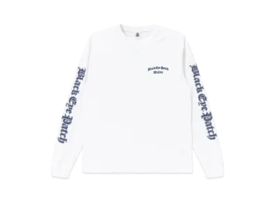 Black Eye Patch Blackletter L/S Tee "White"