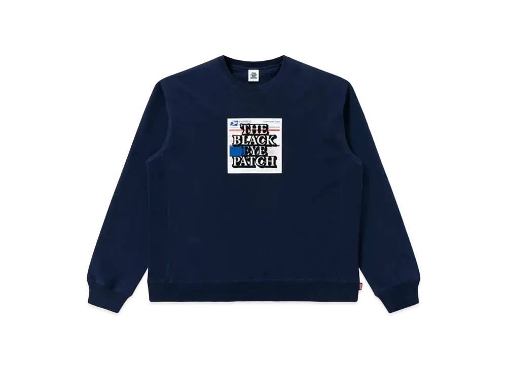 Black Eye Patch Priority Label Crewsweat "Navy"