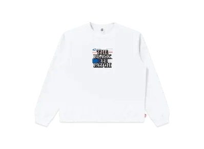 Black Eye Patch Priority Label Crewsweat "White"