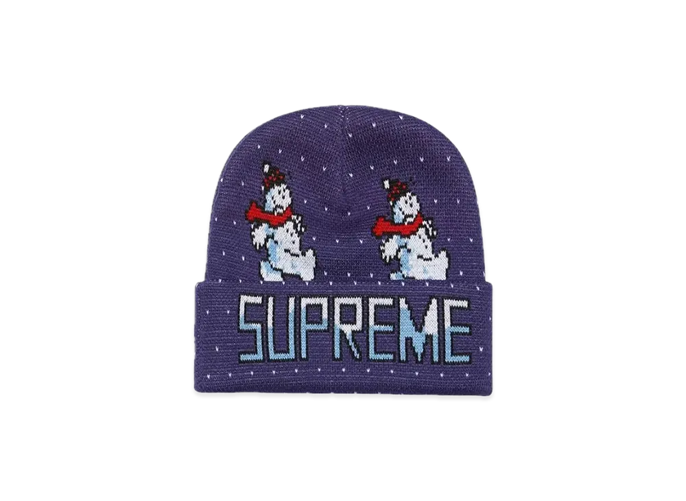Supreme Snowman Beanie "Light Navy"