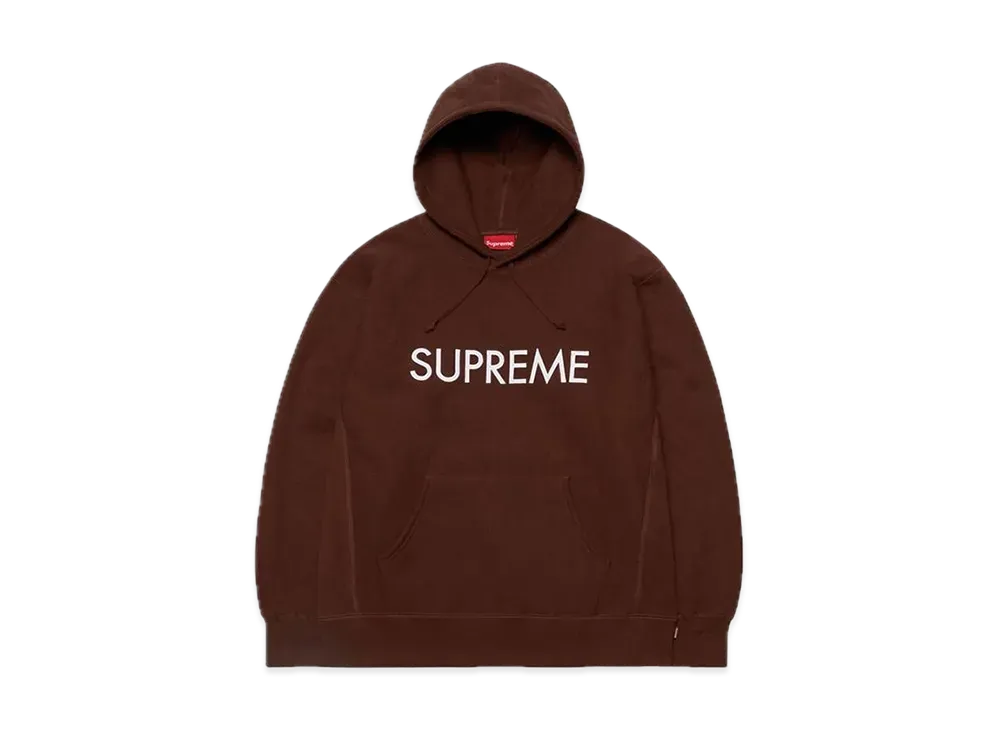 Supreme Capital Hooded Sweatshirt "Dark Brown"