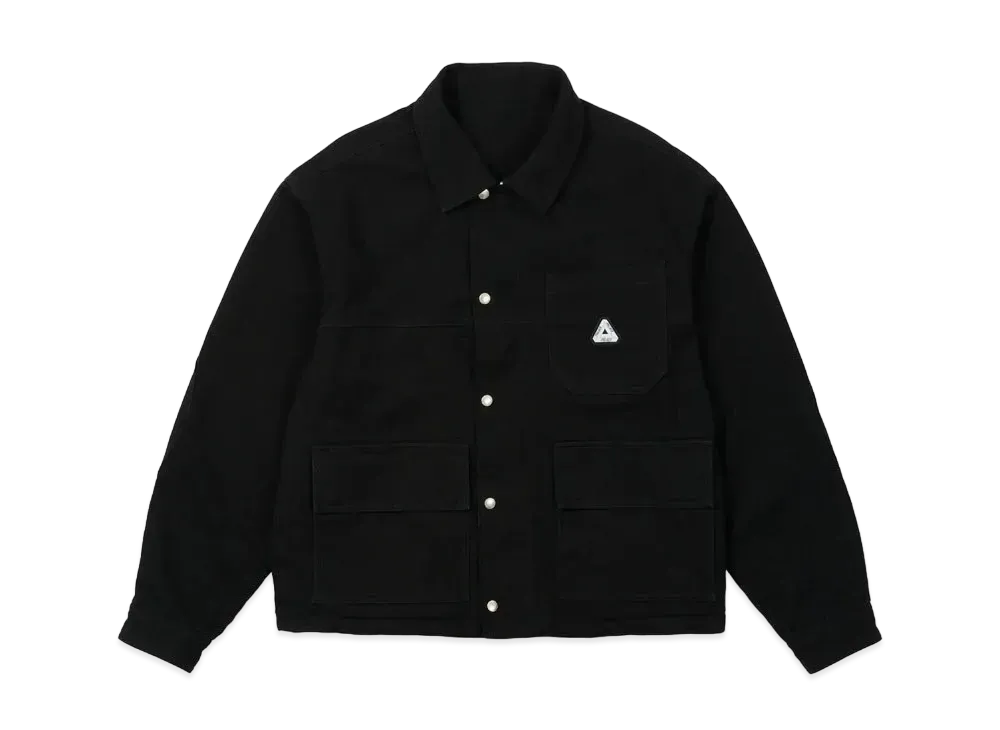 PALACE Reversible Canvas Fleece Jacket "Black / Black"