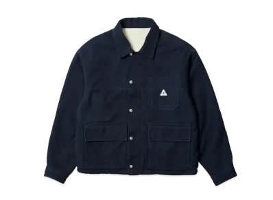 PALACE Reversible Canvas Fleece Jacket "Navy / Natural"