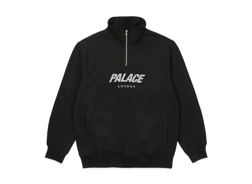 PALACE Rib 1/4 Zip Funnel "Black"