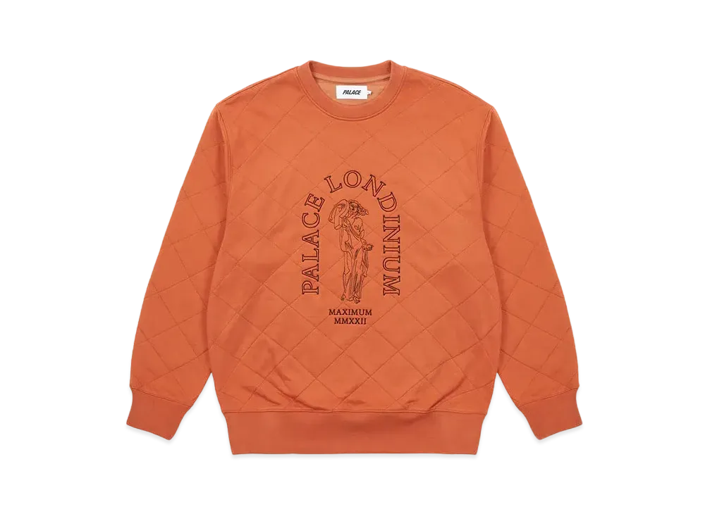 PALACE Londinium Quilted Crew "Rust"