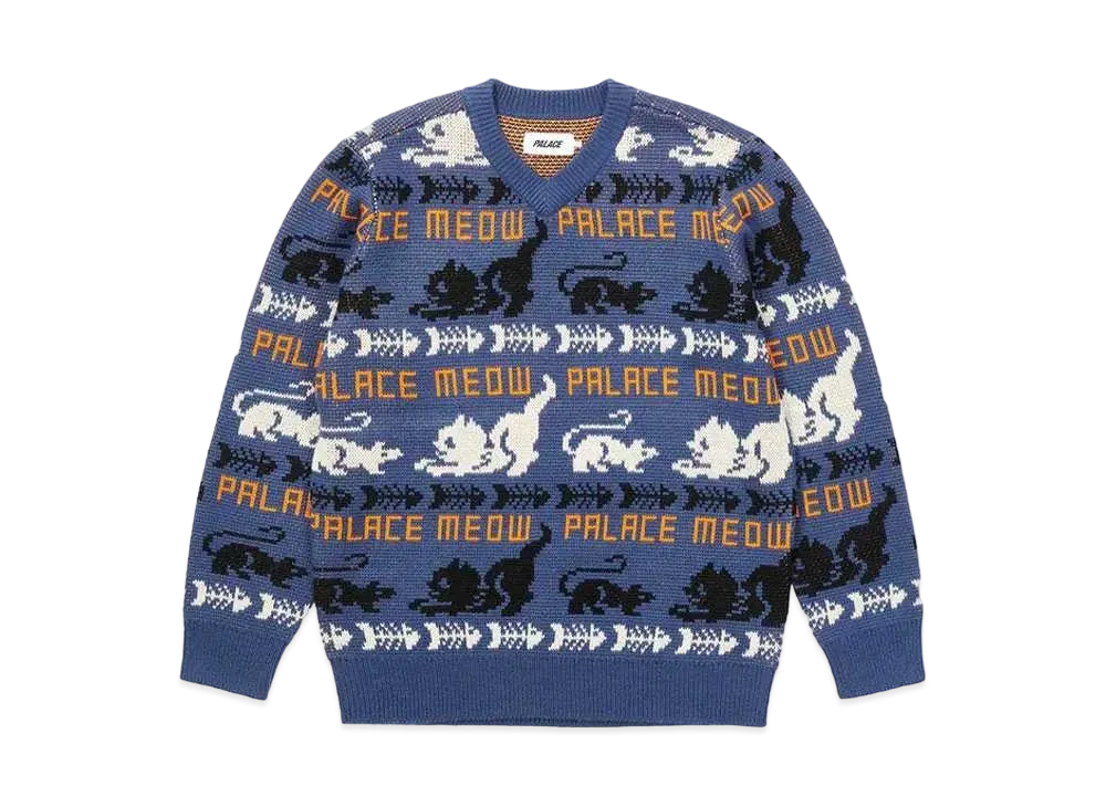 PALACE Meow Meow Knit "Blue"