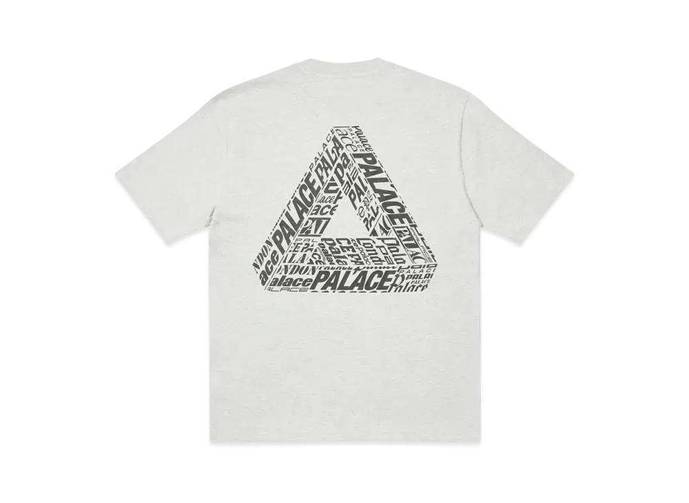 PALACE Tri-Text T-Shirt "Grey Marl"